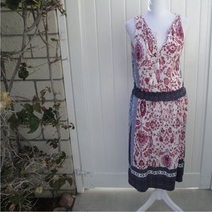 Lucky Brand Cotton Knit Boho Sleeveless Dress Med